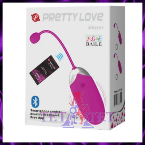 PRETTY LOVE ABNER Вибромассажер-яичко, управление от смартфона или через Bluetooth, перезаряжаемое,12 функций