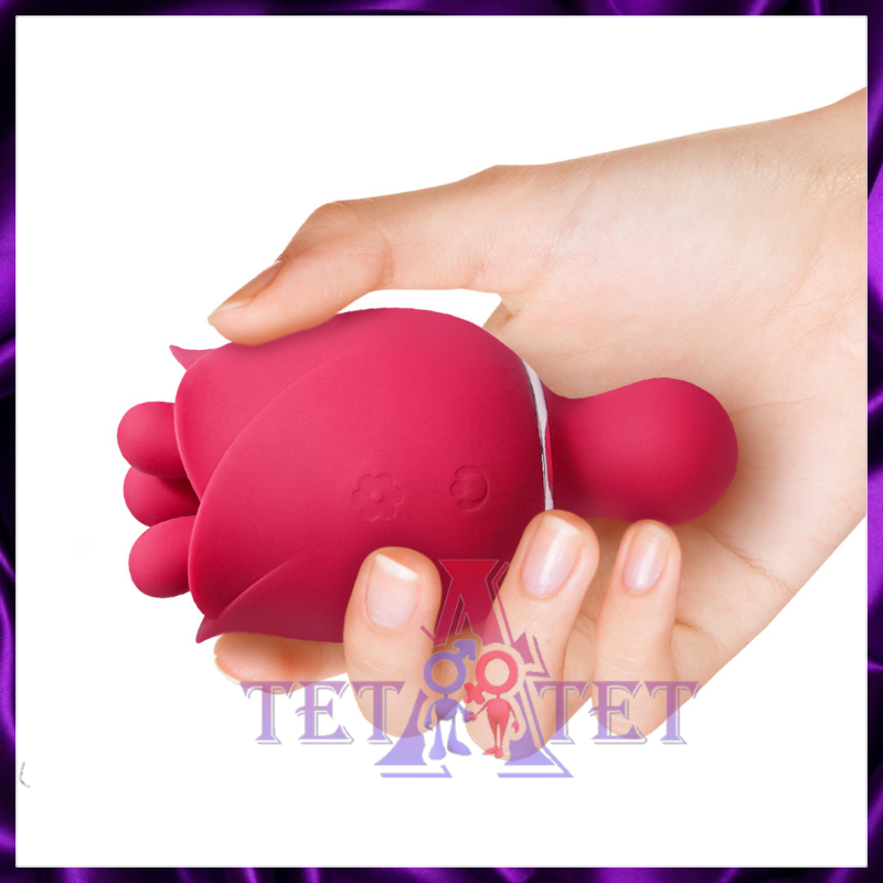Малиновый клиторальный вибростимулятор-бутон Bior toys 