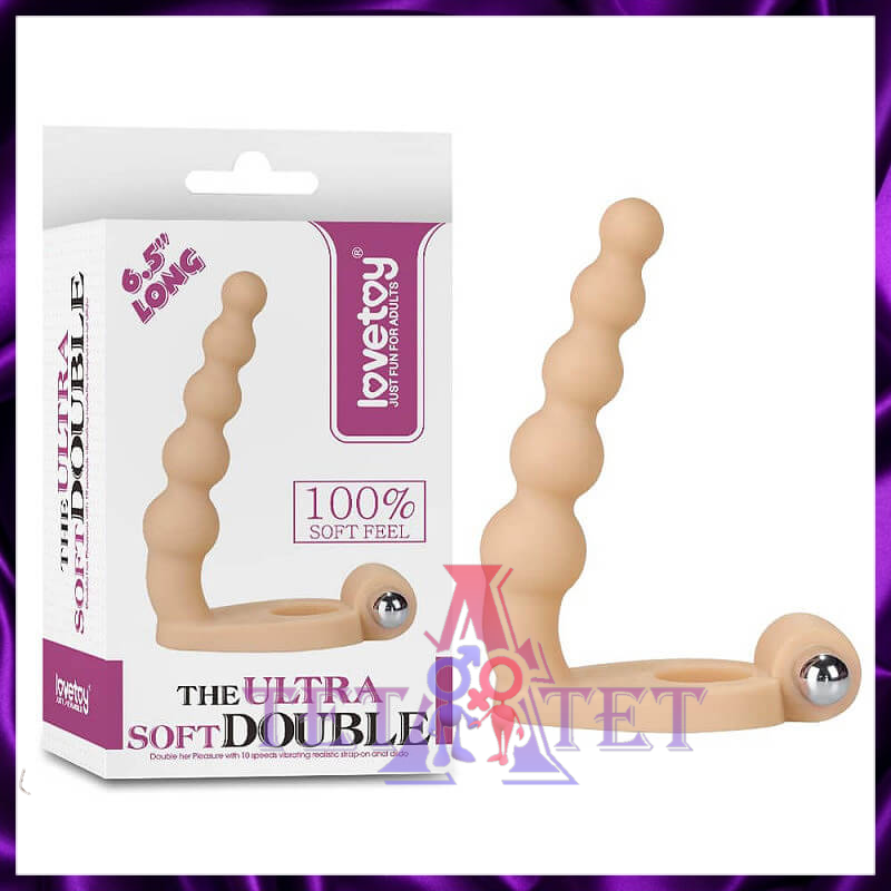 Lovetoy Насадка для двойного проникновения с вибрацией из ТПЭ The Ultra Soft Bead