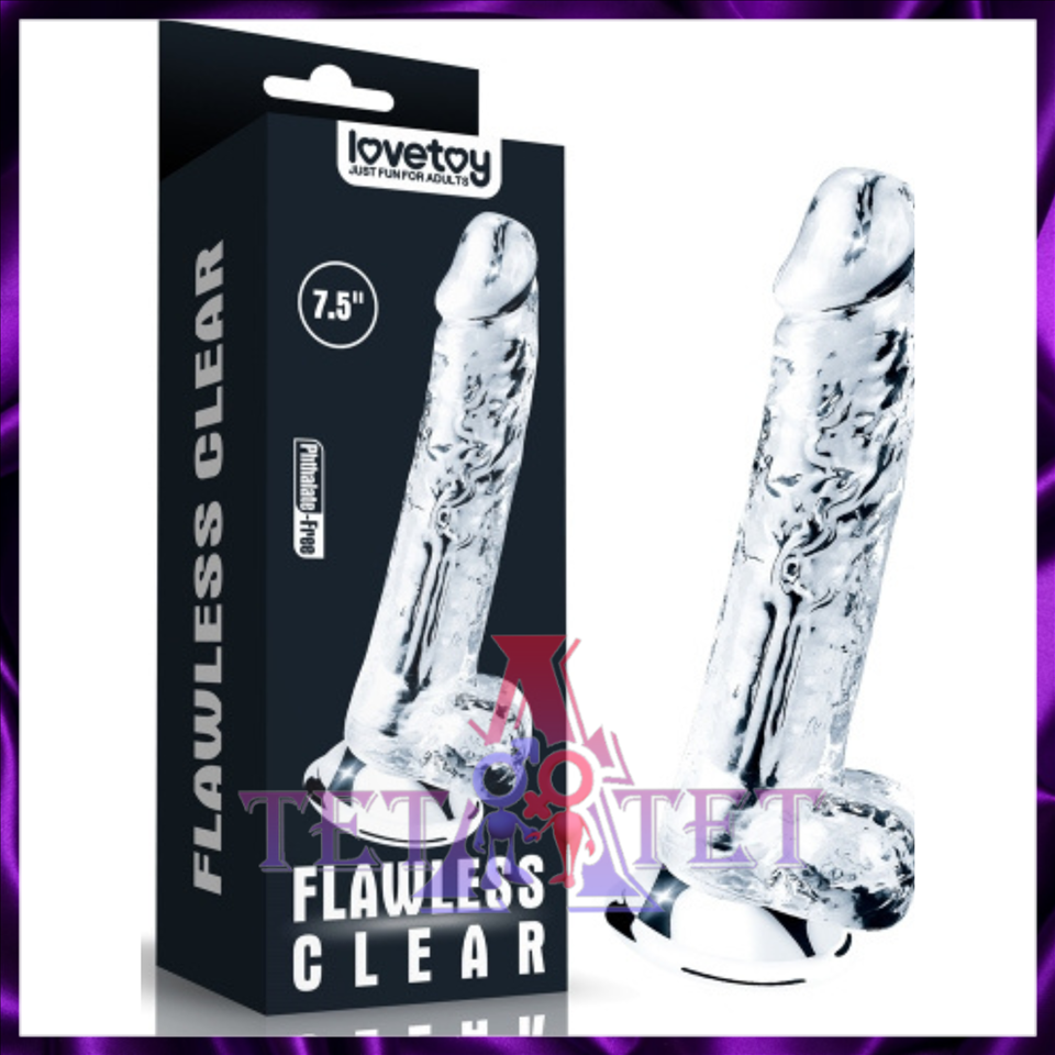 Безупречный прозрачный дилдо 19 см