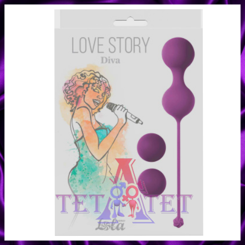 Набор фиолетовых вагинальных шариков Love Story Diva