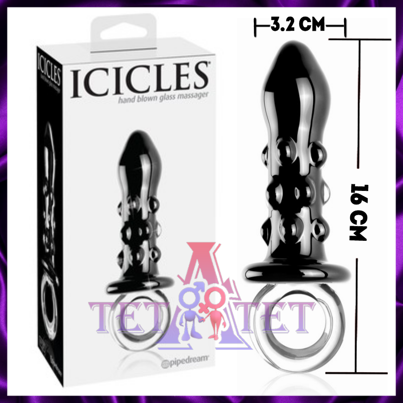 Стеклянный анальный стимулятор ICICLES
